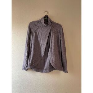 Lululemon Rulu Rally Wrap LS Size 4 Heathered Graphite Puple‎